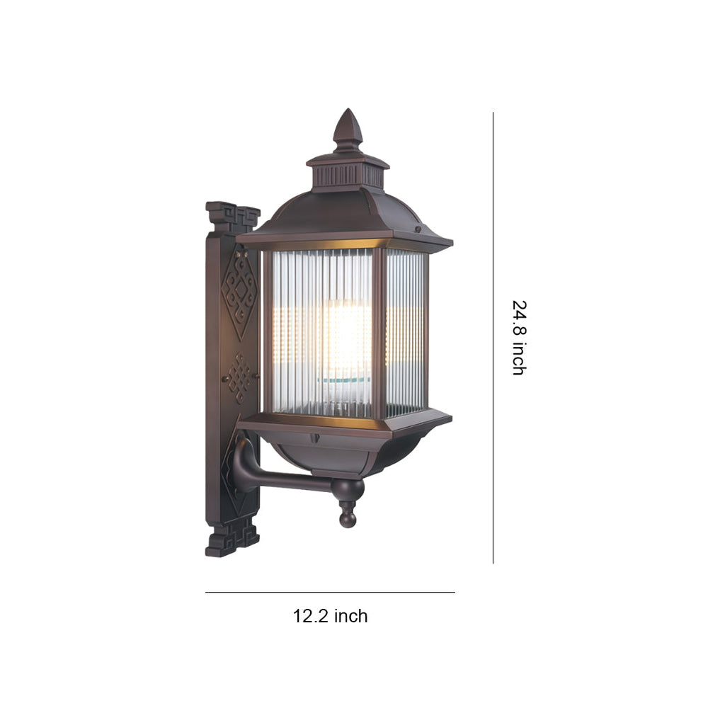 WINDSOR ALUMINUM GARDEN WALL LANTERN - WATER-RESISTANT TRADITIONAL DESIGN