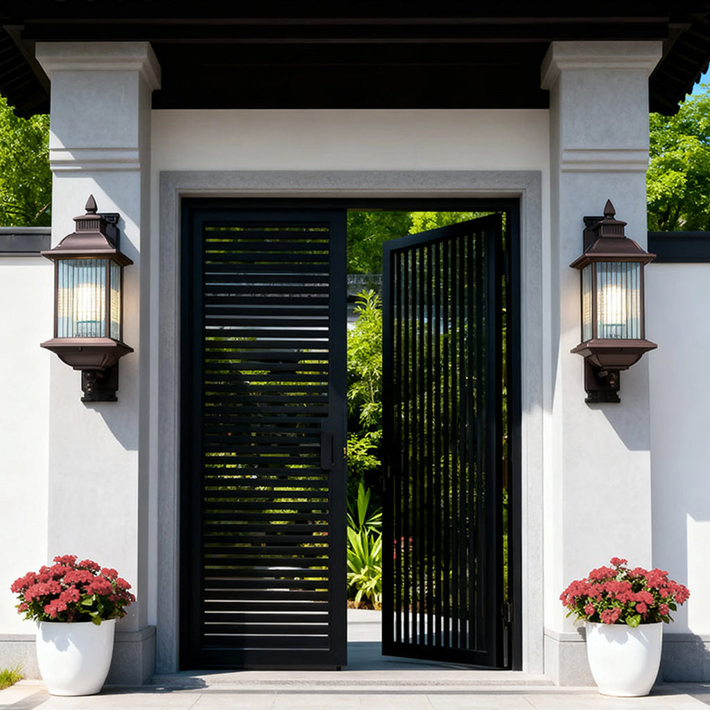 WINDSOR ALUMINUM GARDEN WALL LANTERN - WATER-RESISTANT TRADITIONAL DESIGN