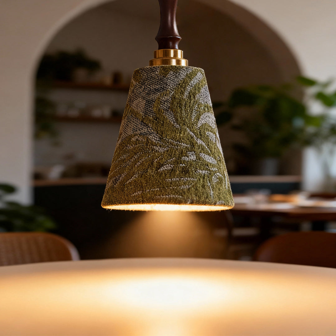 CAPRICE OLIVE METAL DRUM LIGHTING FIXTURE