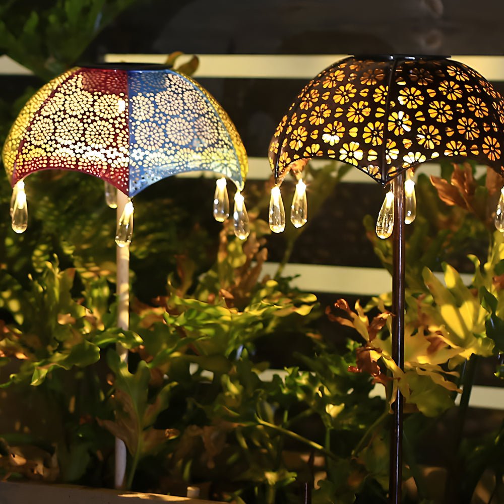 WINDSOR CANOPY SOLAR GLOW PATH LIGHTS, VIBRANT IRON-FORGED OUTDOOR ILLUMINATION