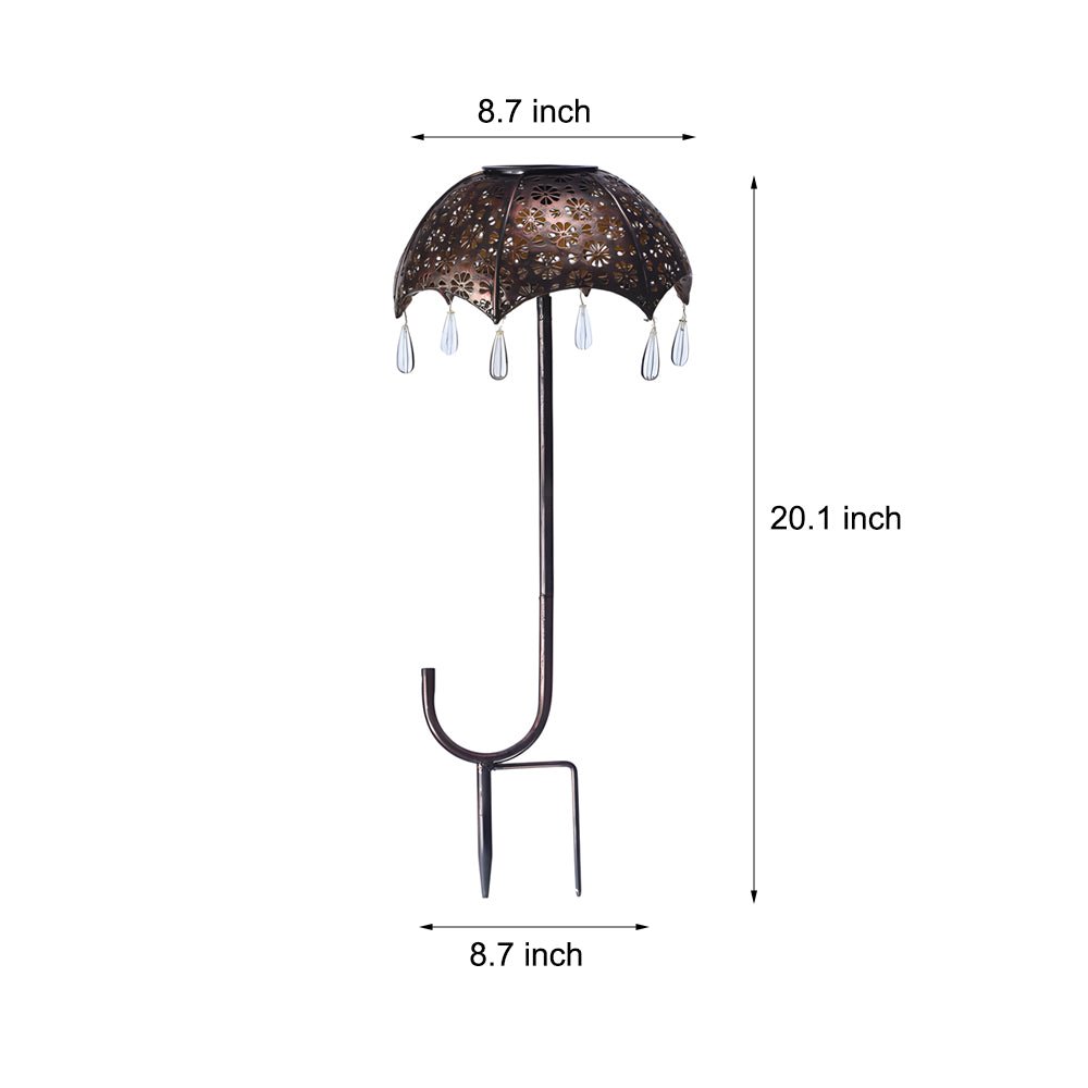 WINDSOR CANOPY SOLAR GLOW PATH LIGHTS, VIBRANT IRON-FORGED OUTDOOR ILLUMINATION