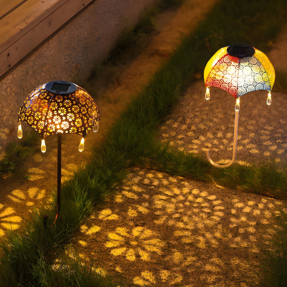 WINDSOR CANOPY SOLAR GLOW PATH LIGHTS, VIBRANT IRON-FORGED OUTDOOR ILLUMINATION