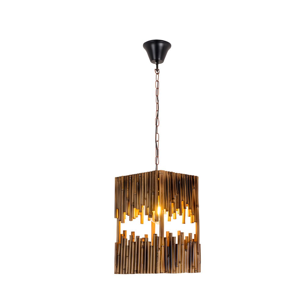 WINDSOR BAMBOO RECTANGULAR HANGING LANTERN