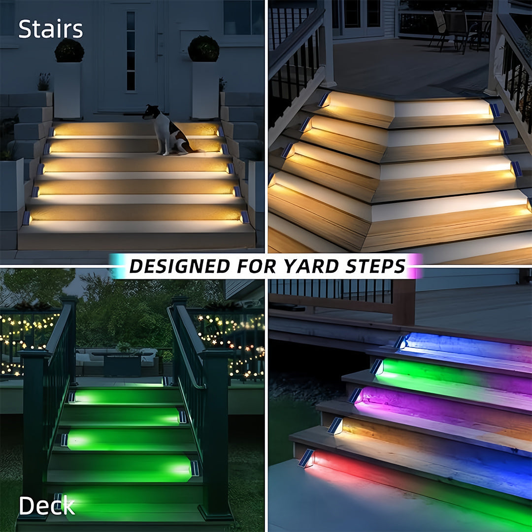 WINDSOR GLOW SOLAR DECK ILLUMINATORS - AUTOMATICALLY WATERPROOF RGB LIGHTING