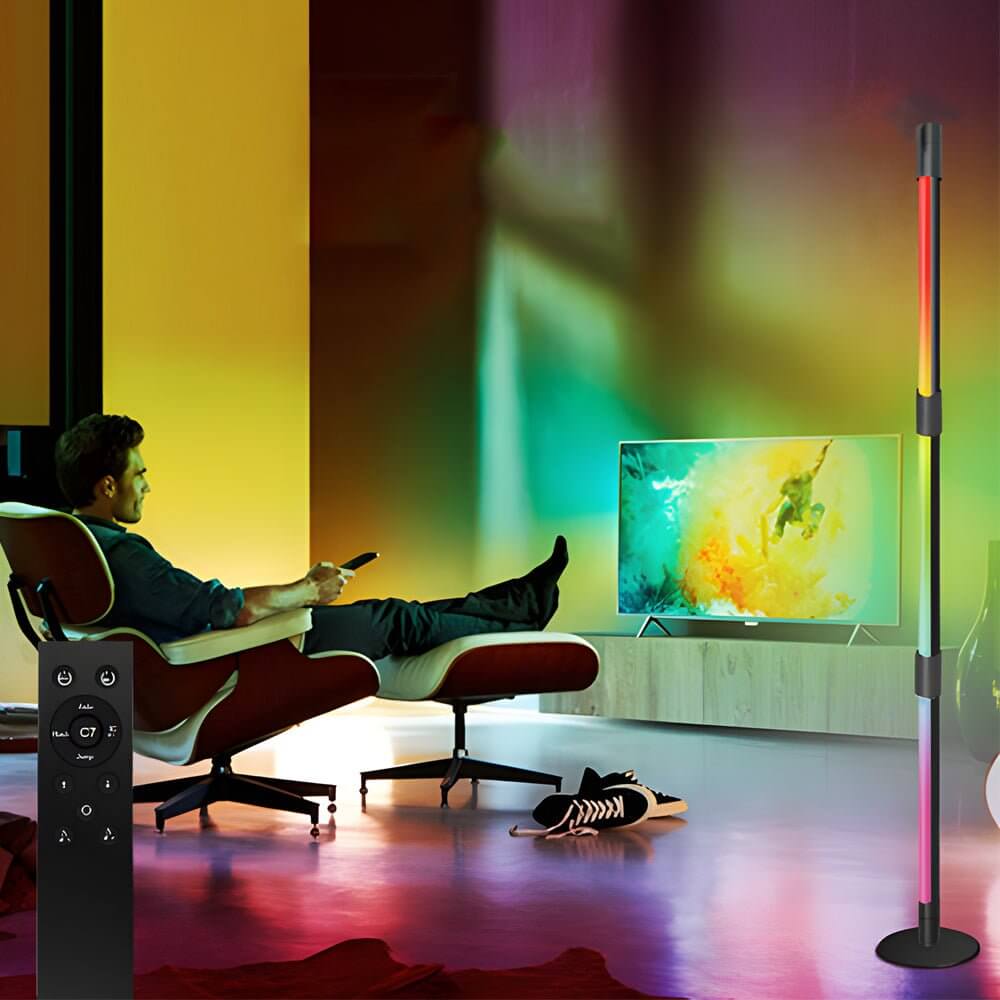 CHARLESTON PRISMATIC SPOTLIGHT FLOOR LAMP WITH REMOTE CONTROL
