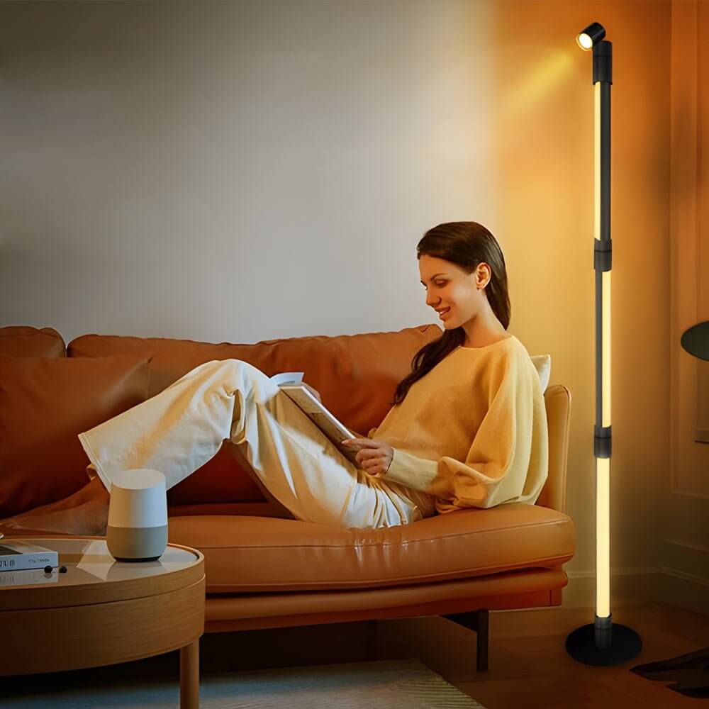 CHARLESTON PRISMATIC SPOTLIGHT FLOOR LAMP WITH REMOTE CONTROL