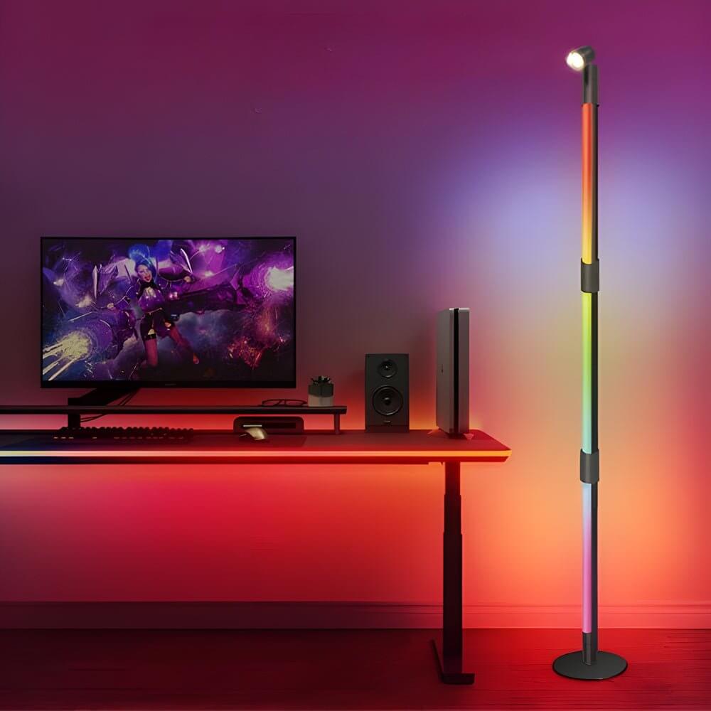 CHARLESTON PRISMATIC SPOTLIGHT FLOOR LAMP WITH REMOTE CONTROL