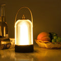CHARLESTON RIBBED GLASS NIGHT LANTERN WITH LED GLOW