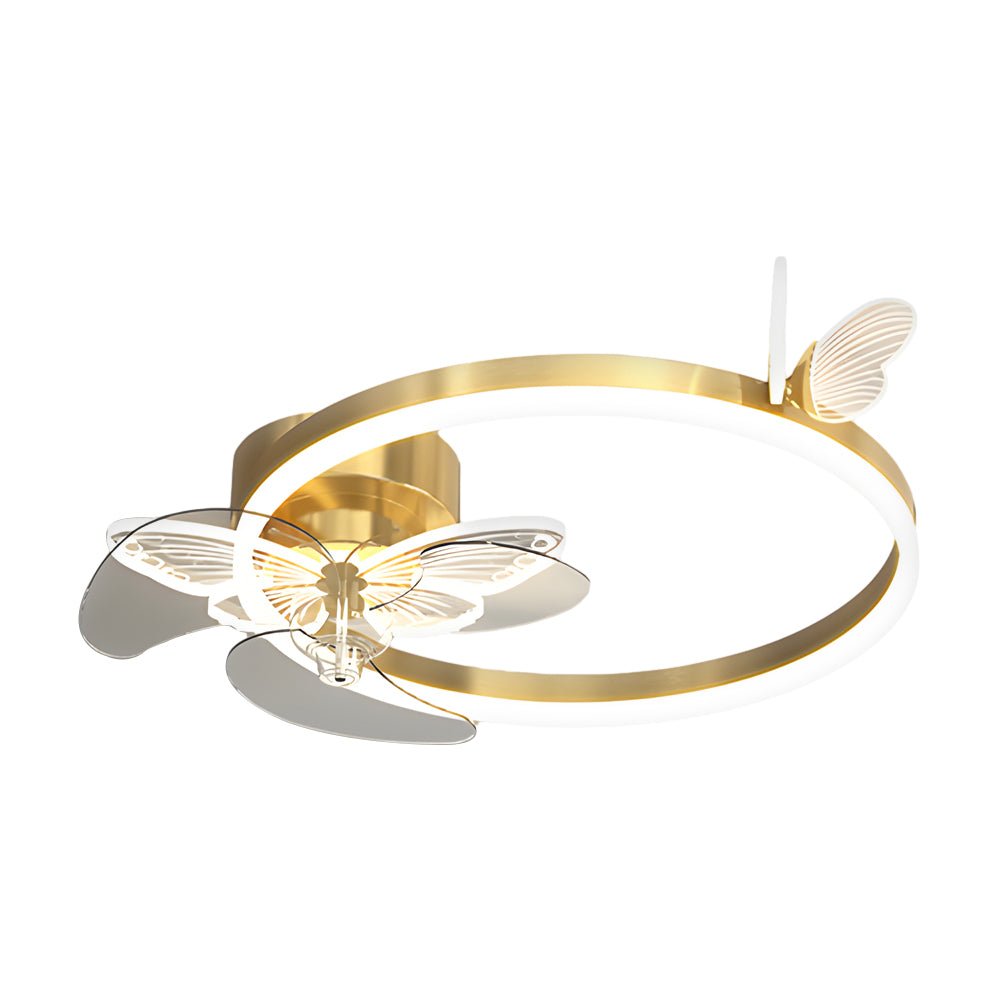 FELICITY ACRYLIC BUTTERFLY TRILOGY CEILING FAN WITH DIMMABLE LED LIGHTING