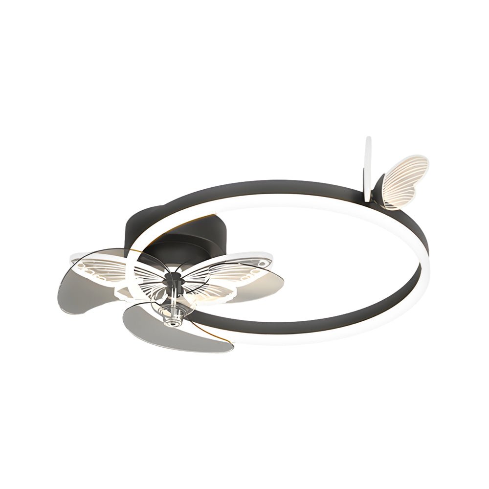 FELICITY ACRYLIC BUTTERFLY TRILOGY CEILING FAN WITH DIMMABLE LED LIGHTING