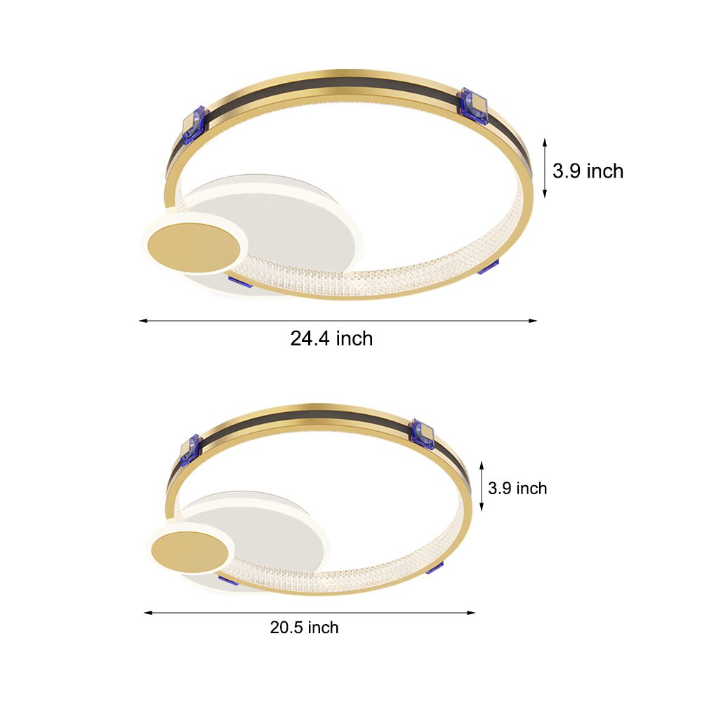 WINTHORPE TRIO DIMMABLE RING LED CEILING LUMINAIRE