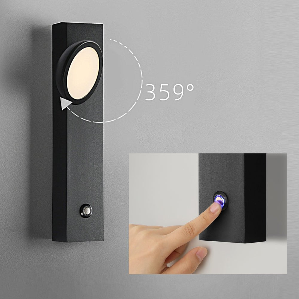 WHITMORE ROTATING ILLUMINATION WALL SCONCE, TOUCH SENSATION