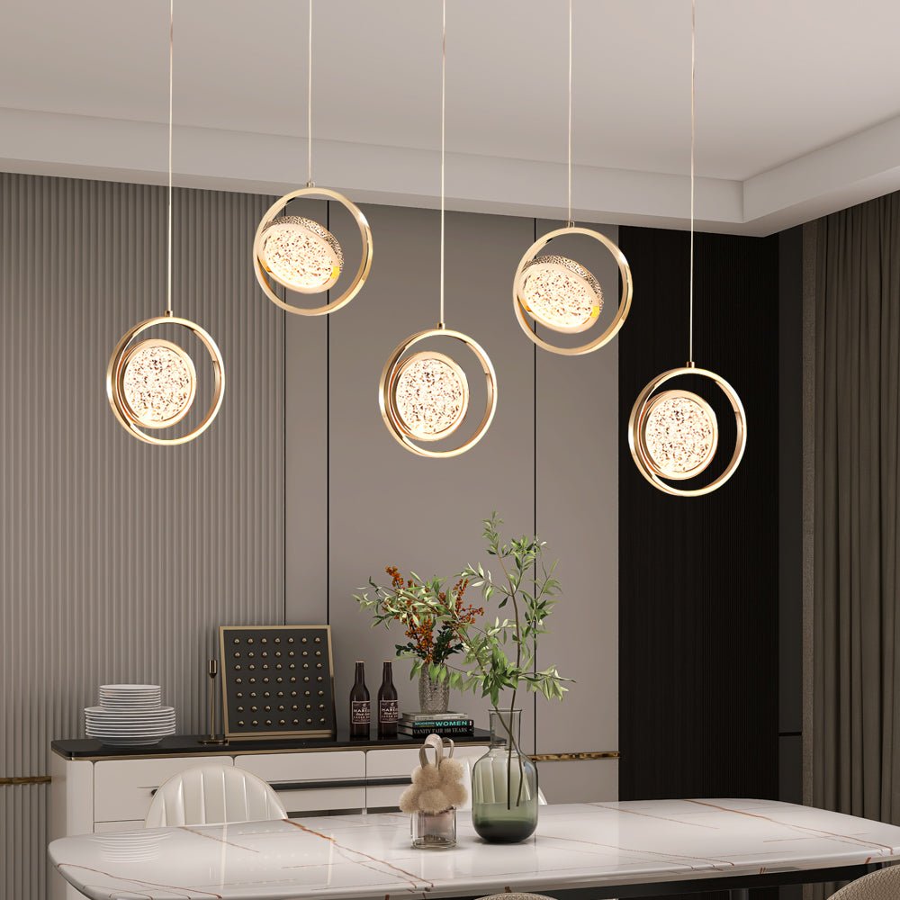 WINTHORPE 270° ROTATING ACRYLIC TRIO PENDANT LIGHT