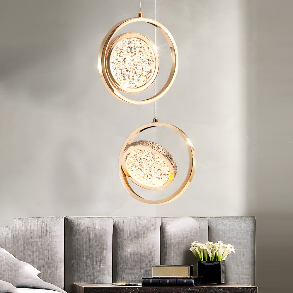 WINTHORPE 270° ROTATING ACRYLIC TRIO PENDANT LIGHT
