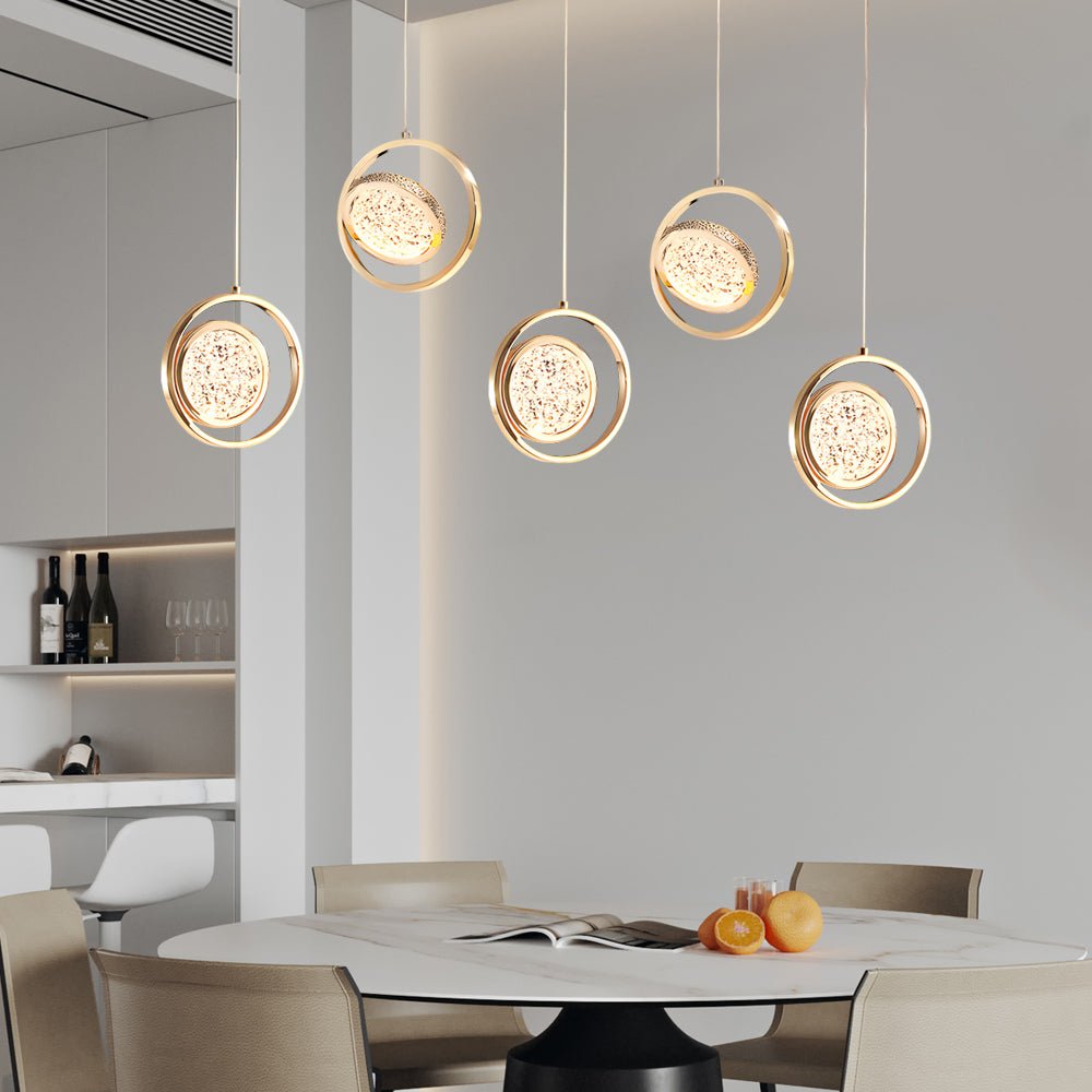 WINTHORPE 270° ROTATING ACRYLIC TRIO PENDANT LIGHT