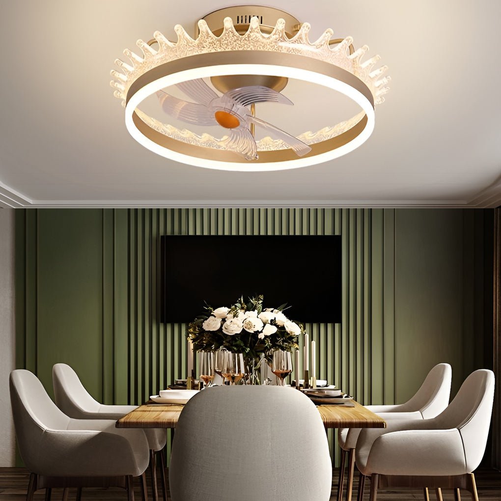 WINDSOR WHIRL 360° DIMMING CEILING FAN LIGHT WITH REMOTE CONTROL