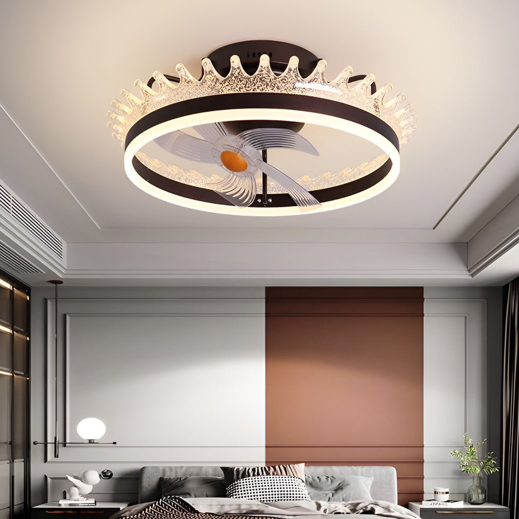WINDSOR WHIRL 360° DIMMING CEILING FAN LIGHT WITH REMOTE CONTROL
