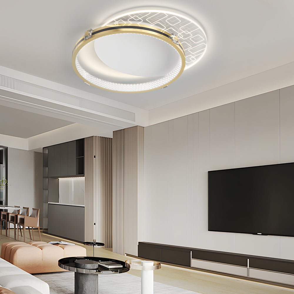 BRAMBLEWOOD ROUNDED ACRYLIC LED CEILING LANTERN WITH THREE DIMMING MODES