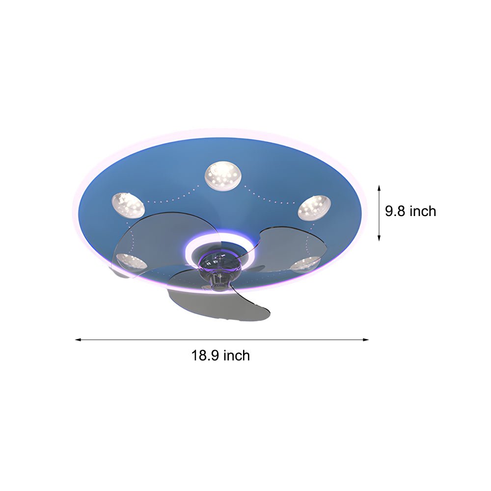 WINDSOR ACRYLIC TRILOGY CEILING FAN WITH DIMMABLE LIGHTING