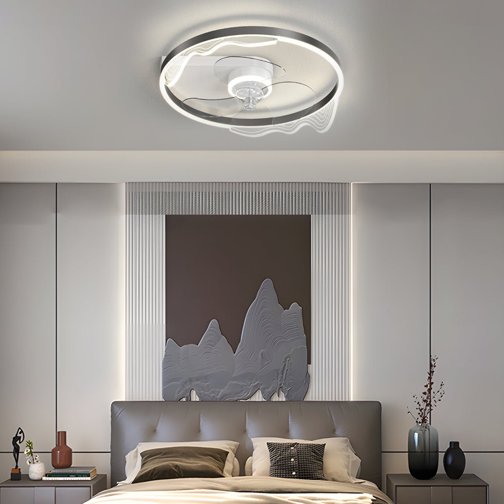 WINDSOR ACRYLIC CIRCLE CEILING FAN WITH DIMMABLE LED LIGHTS
