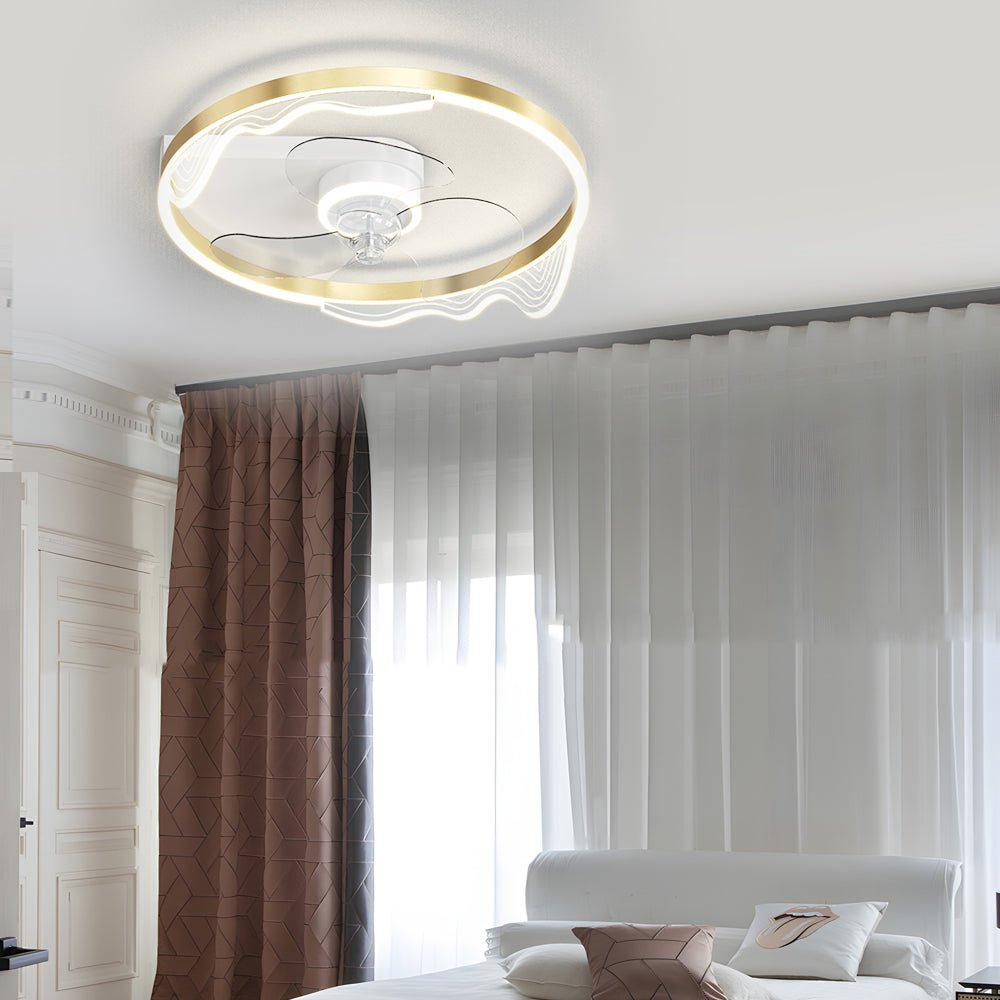 WINDSOR ACRYLIC CIRCLE CEILING FAN WITH DIMMABLE LED LIGHTS