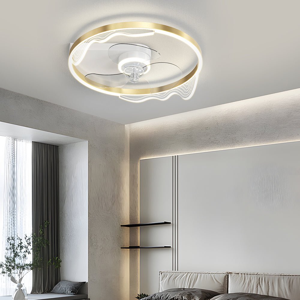 WINDSOR ACRYLIC CIRCLE CEILING FAN WITH DIMMABLE LED LIGHTS