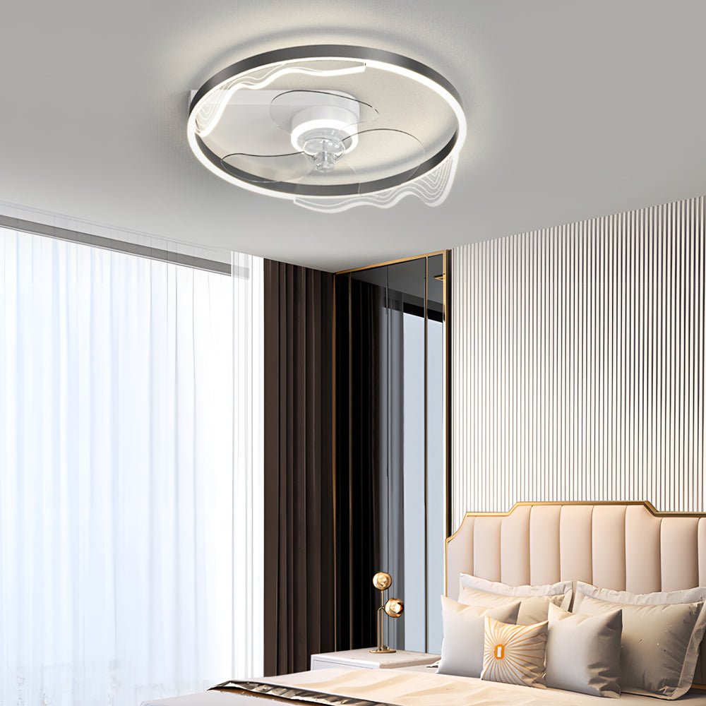 WINDSOR ACRYLIC CIRCLE CEILING FAN WITH DIMMABLE LED LIGHTS
