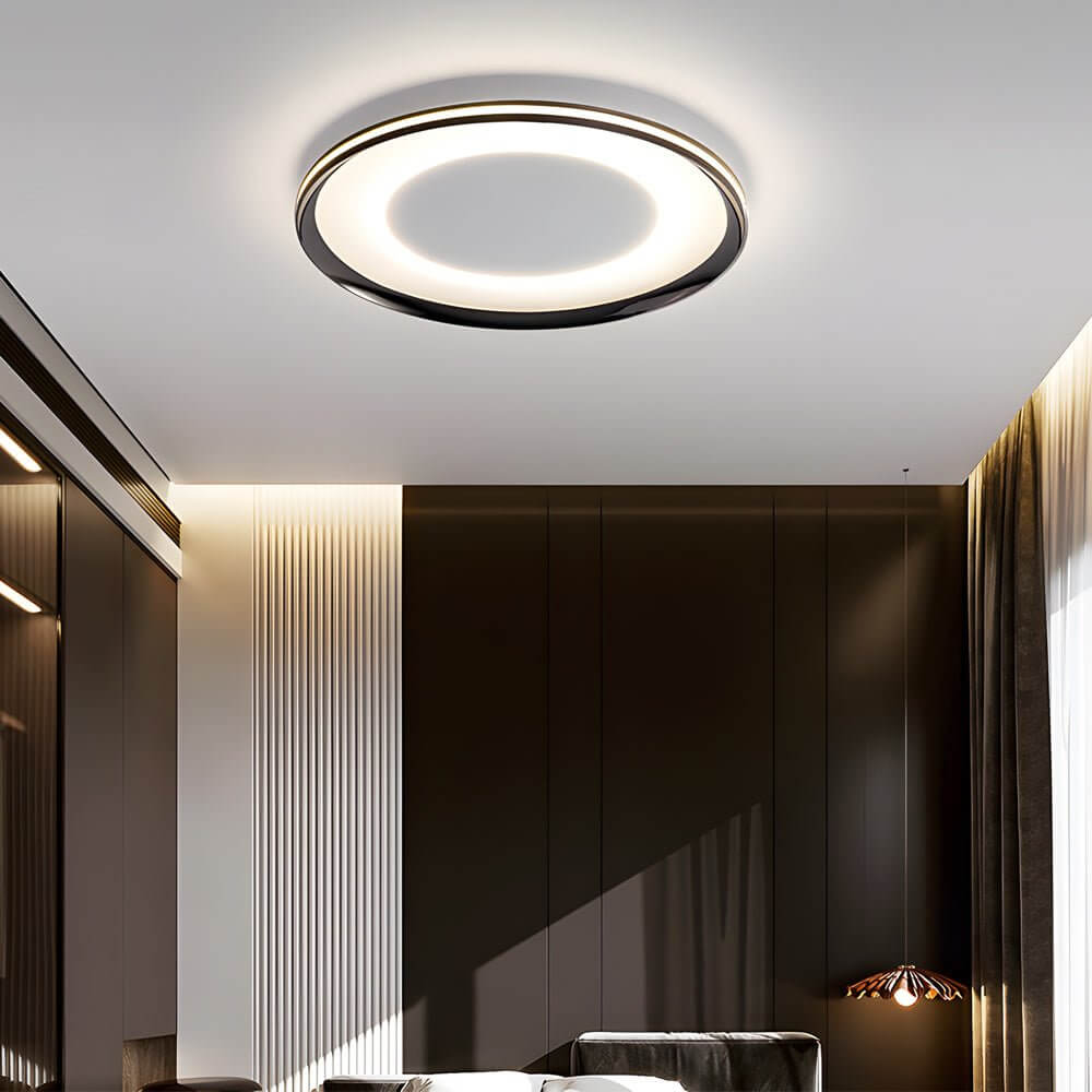 RAVENHURST CIRCULAR BLACK LED CEILING LUMINAIRE