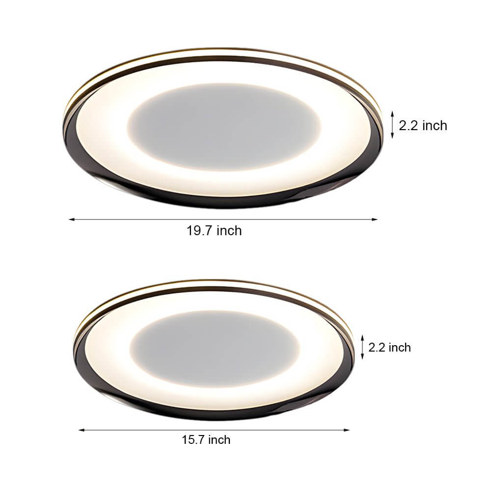 RAVENHURST CIRCULAR BLACK LED CEILING LUMINAIRE