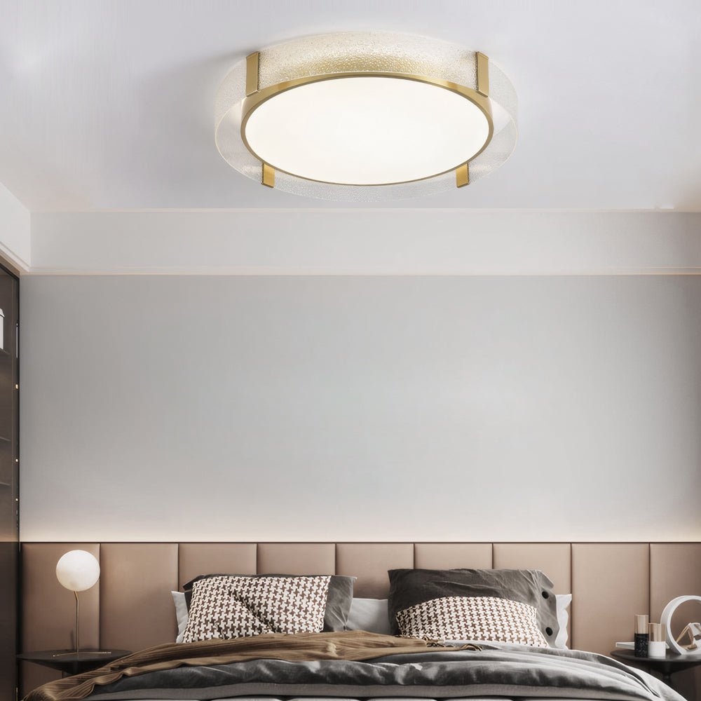 RIVERTON COPPER BUBBLE DRUM LIGHT FIXTURE