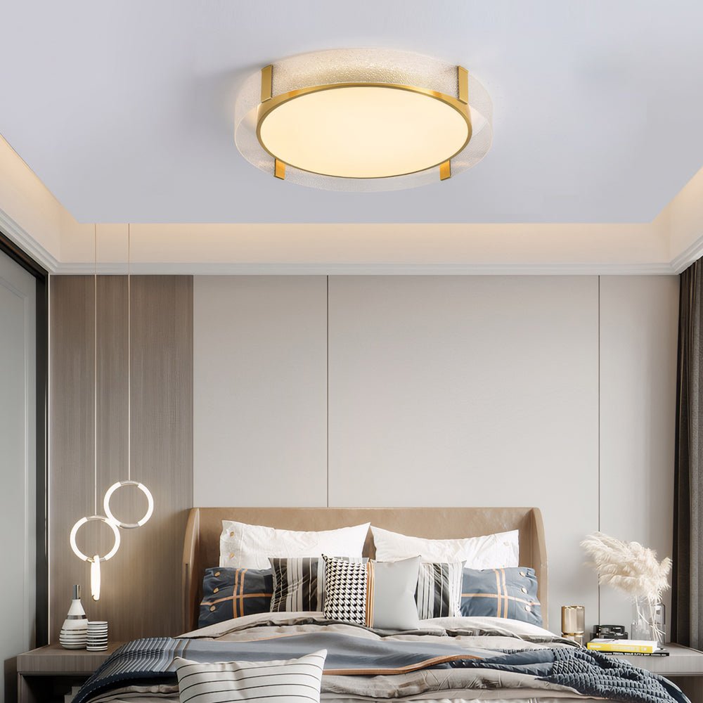 RIVERTON COPPER BUBBLE DRUM LIGHT FIXTURE