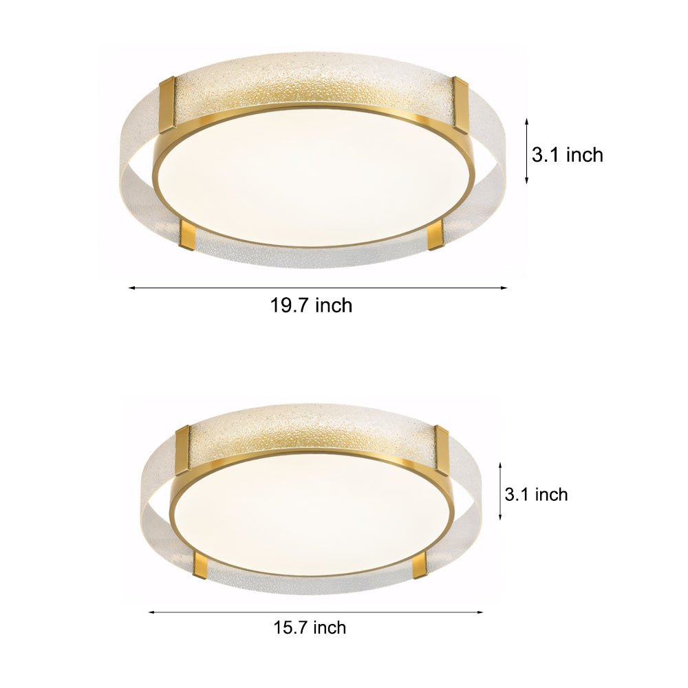 RIVERTON COPPER BUBBLE DRUM LIGHT FIXTURE
