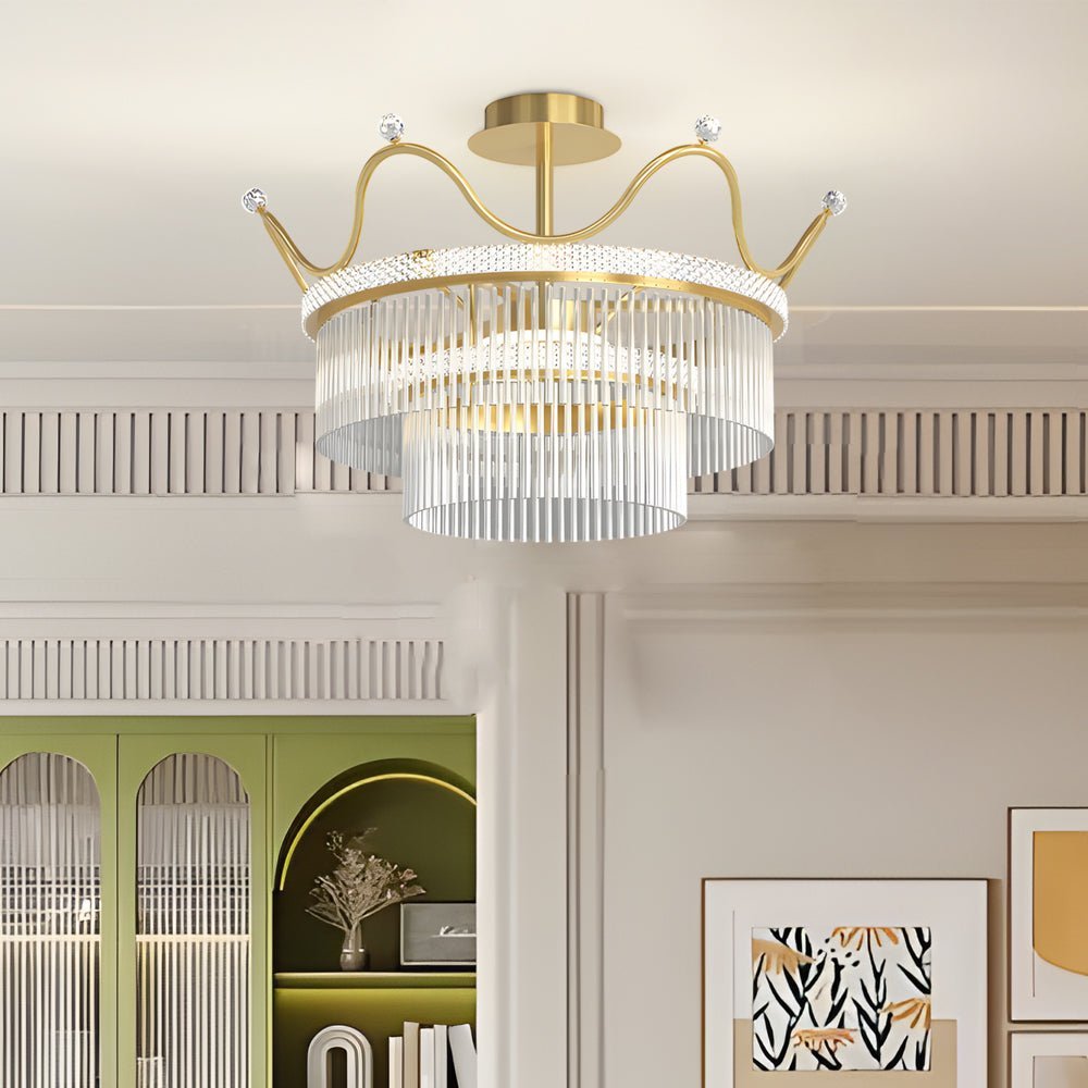 WINTERBORNE CRYSTAL ORB THREE-TIER DIMMING CHANDELIER