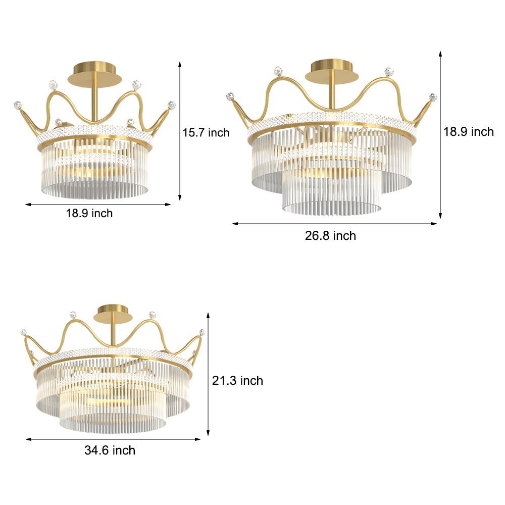 WINTERBORNE CRYSTAL ORB THREE-TIER DIMMING CHANDELIER