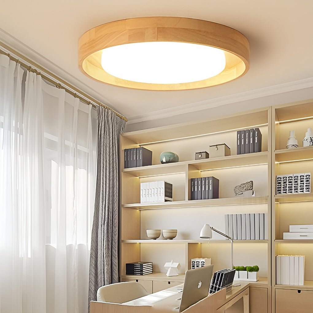 WINTERBOURNE WOODEN CIRCULAR DIMMABLE CEILING LANTERN