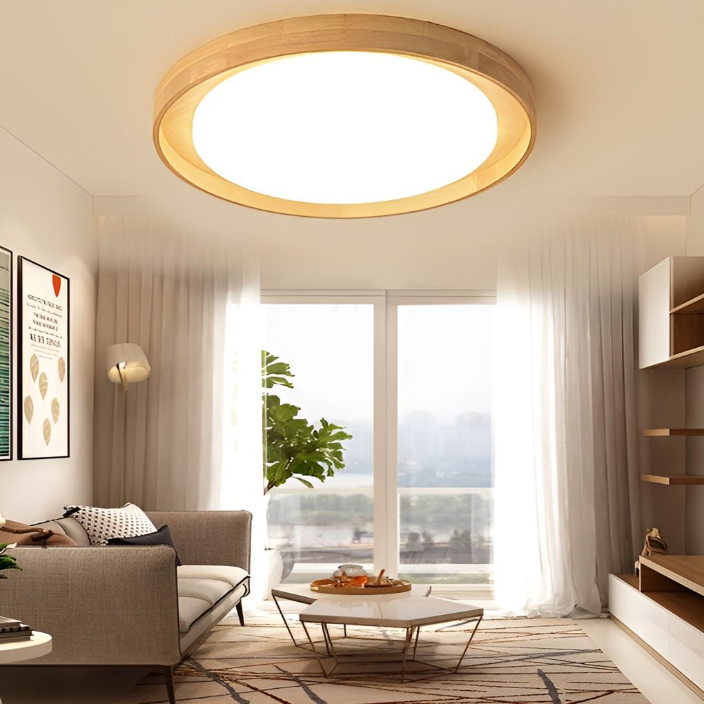WINTERBOURNE WOODEN CIRCULAR DIMMABLE CEILING LANTERN