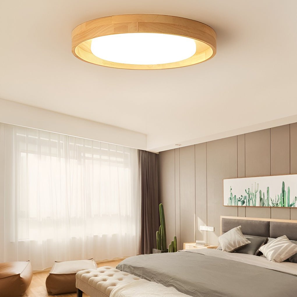 WINTERBOURNE WOODEN CIRCULAR DIMMABLE CEILING LANTERN