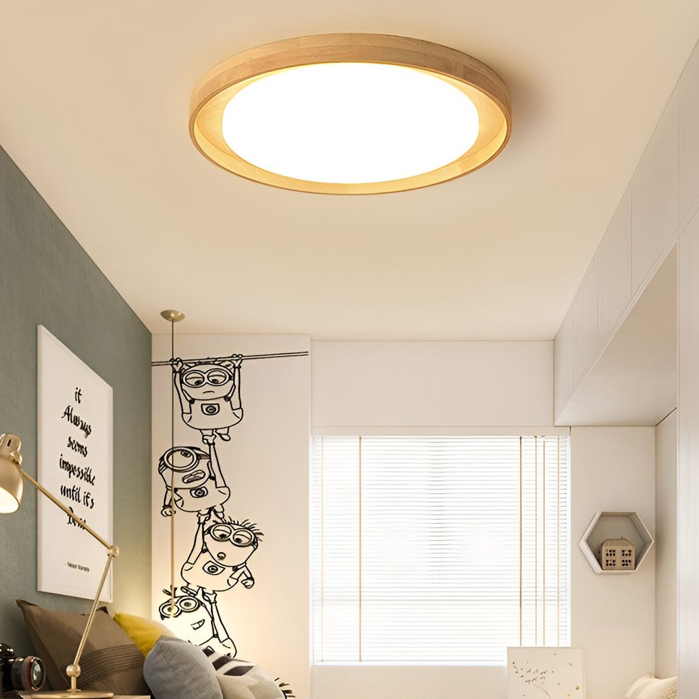 WINTERBOURNE WOODEN CIRCULAR DIMMABLE CEILING LANTERN