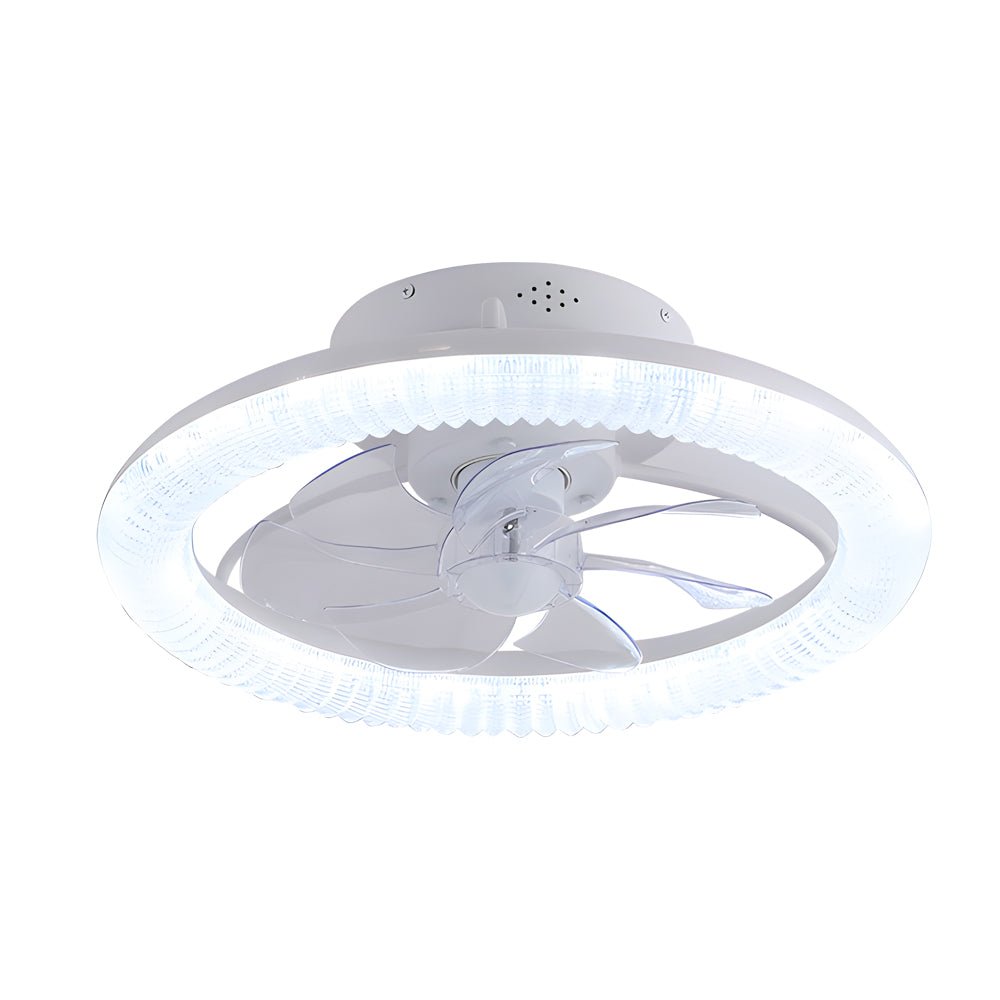 WINTHORPE CIRCULAR DIMMABLE CEILING FAN WITH RGB LIGHTING AND REMOTE CONTROL