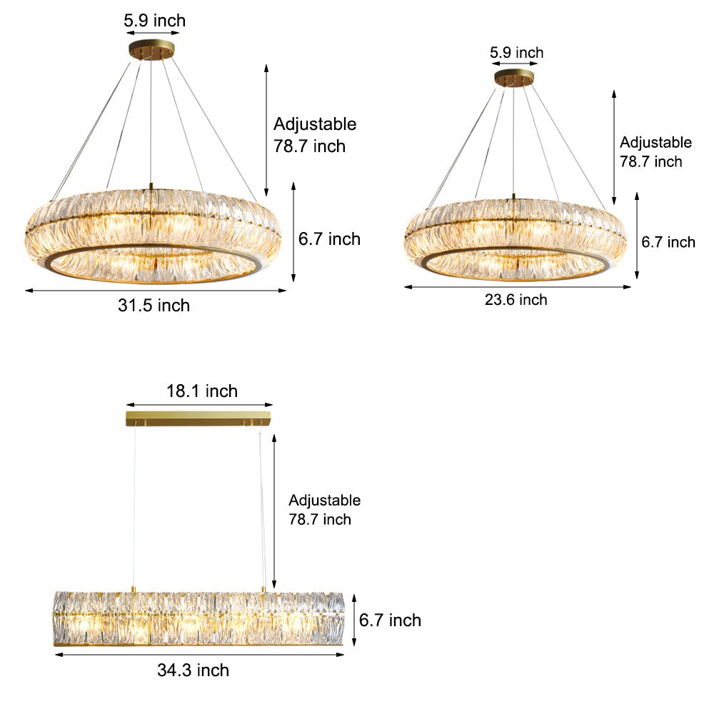 WINDSOR GLASS TRIO DIMMER CHANDELIER