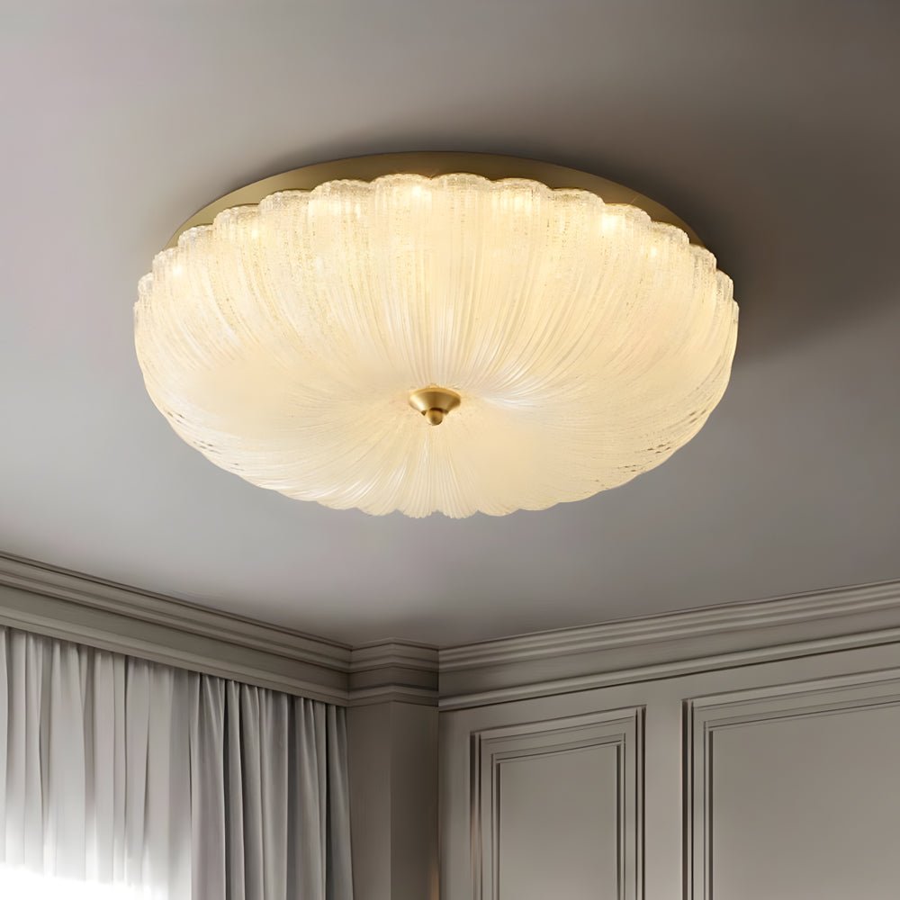 CHARLESTON COPPER TRILOGY CEILING LANTERN WITH DIMMING GLASS PETALS