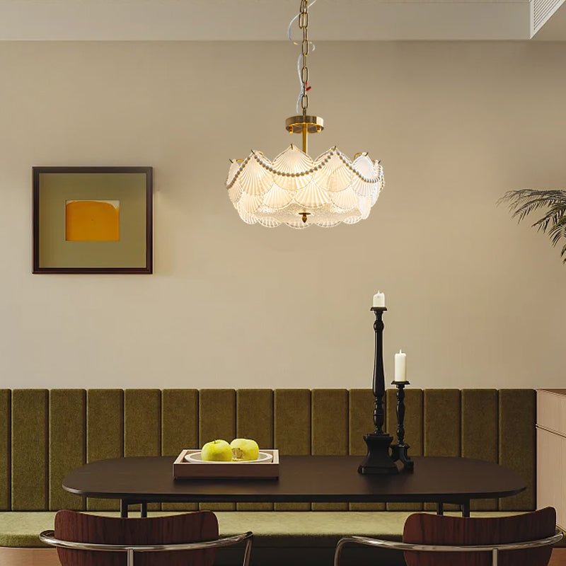 MARSEILLE SEASHELL GLASS DOME CHANDELIER WITH GRADUAL LIGHTING