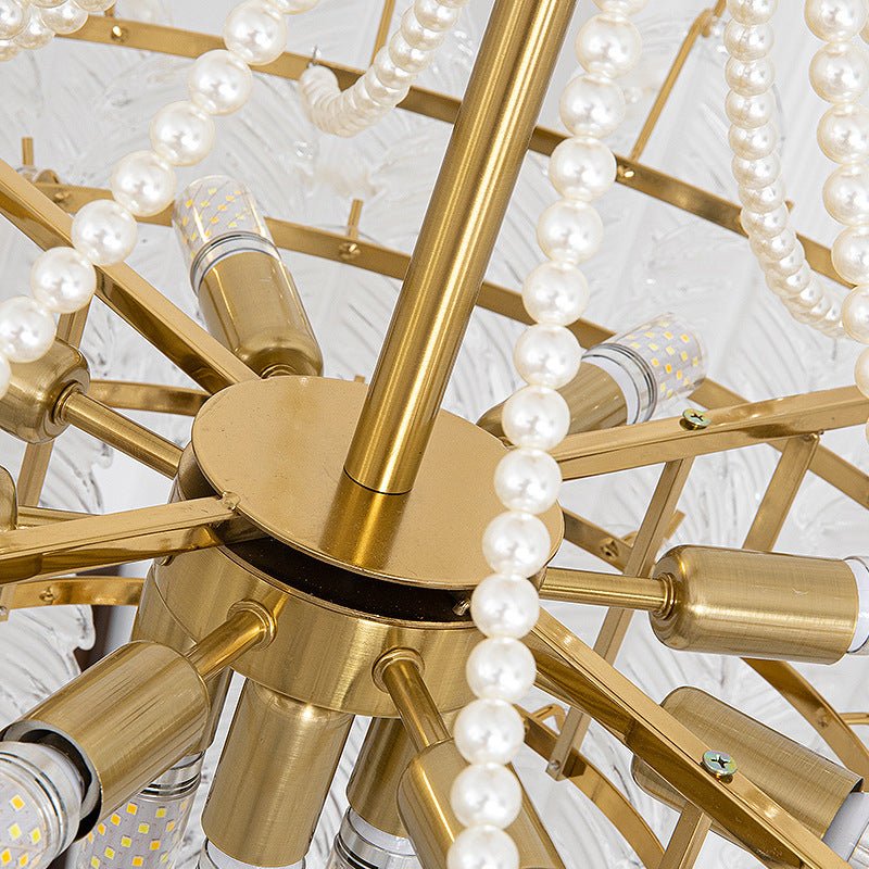 MARSEILLE SEASHELL GLASS DOME CHANDELIER WITH GRADUAL LIGHTING