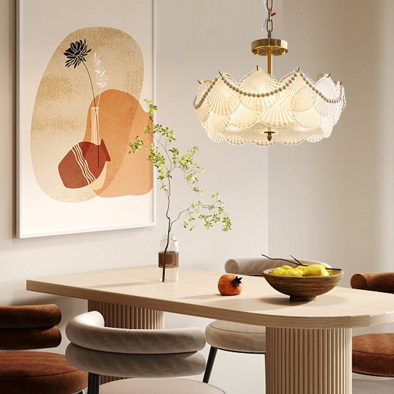 MARSEILLE SEASHELL GLASS DOME CHANDELIER WITH GRADUAL LIGHTING