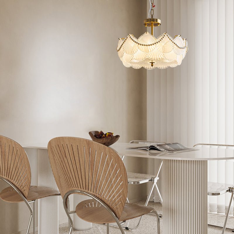 MARSEILLE SEASHELL GLASS DOME CHANDELIER WITH GRADUAL LIGHTING