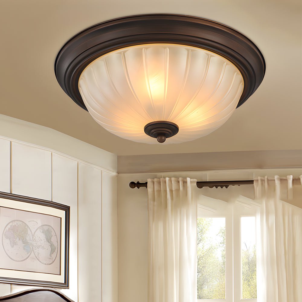 WINTHROP ROUND GLASS ILLUMINATOR WITH IRON FRAME