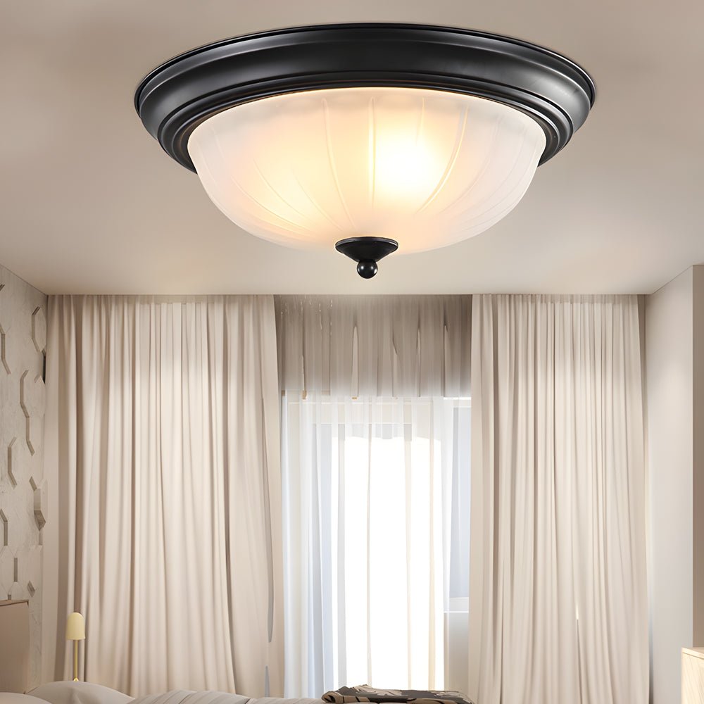 WINTHROP ROUND GLASS ILLUMINATOR WITH IRON FRAME
