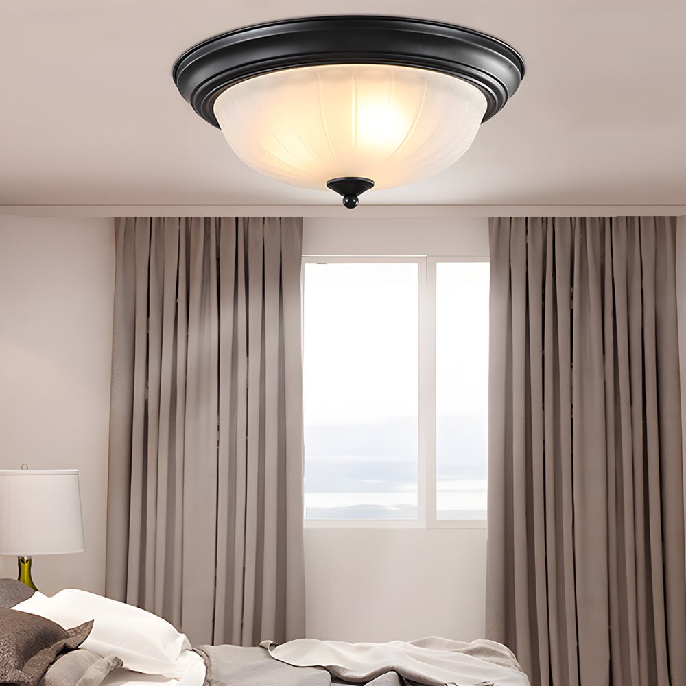 WINTHROP ROUND GLASS ILLUMINATOR WITH IRON FRAME