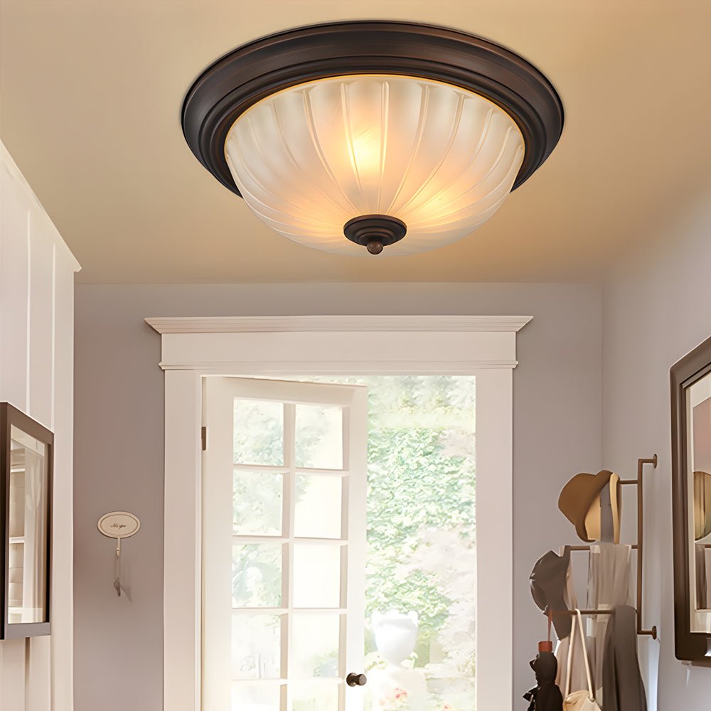 WINTHROP ROUND GLASS ILLUMINATOR WITH IRON FRAME