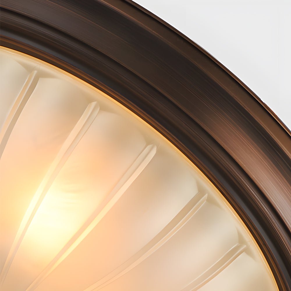 WINTHROP ROUND GLASS ILLUMINATOR WITH IRON FRAME